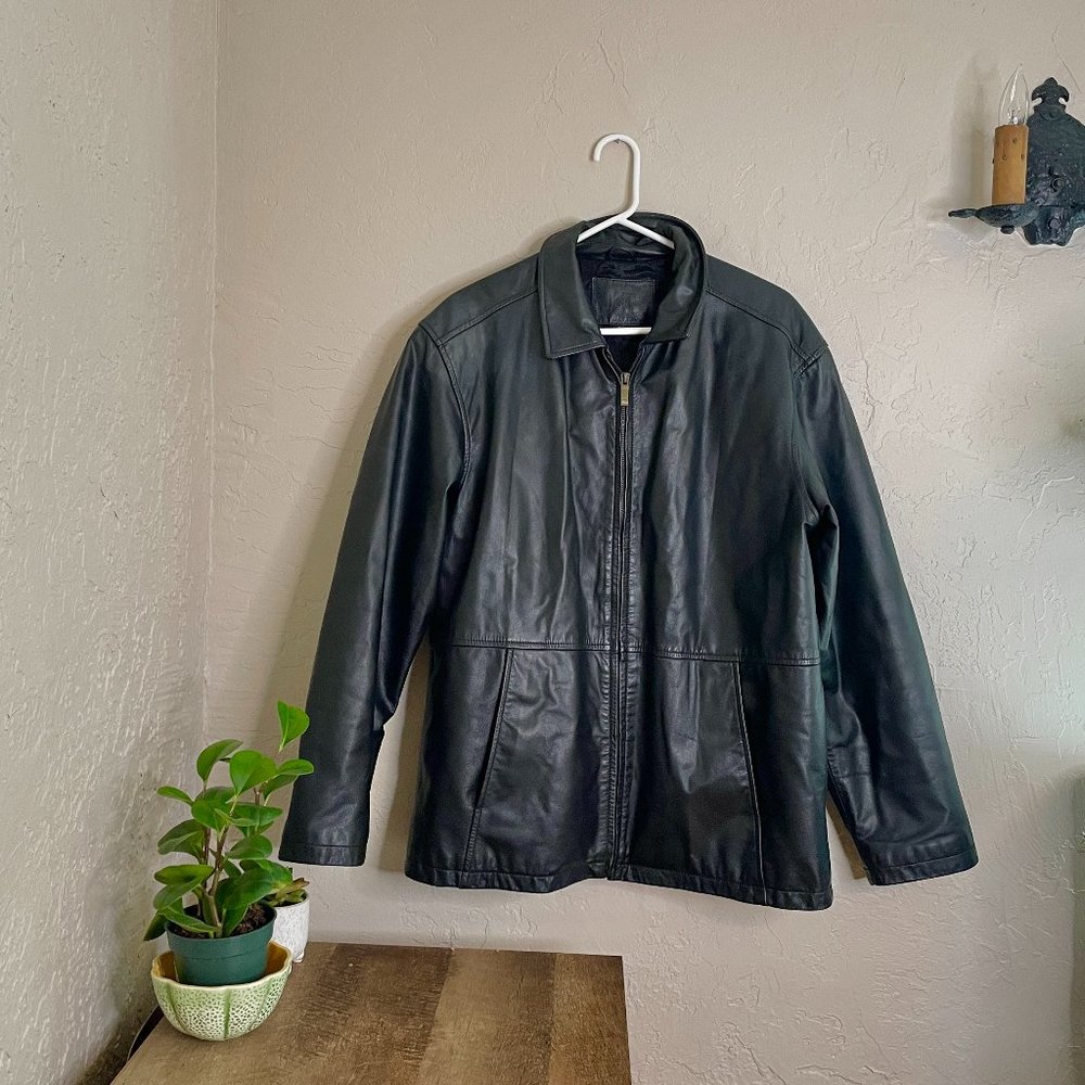 Knight's & Bridge Genuine Leather Men's Jacket, Size S